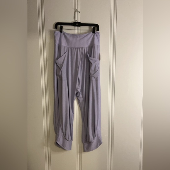 Free people smock jam joggers lavender size large NWT - Picture 1 of 6
